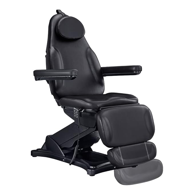 Dir Facial Beauty Bed Medical Aesthetic Tattoo Procedure Bed 3 Motor Electrical Medical Examination Chair Bellucci - 2 Pack Black