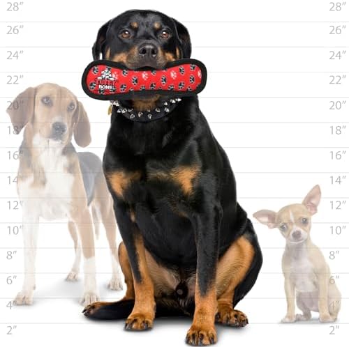 TUFFY® Bone Medium Ultra Durable Plush Dog Toy