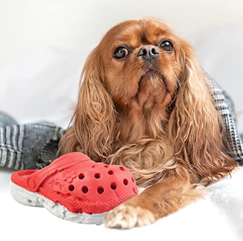 Dog Chew Toys, Durable Rubber Slipper Toy for Puppy, Dog Tough Toys for Pet Training and Cleaning Teeth, Interactive Puppy Toys for Aggressive Chewers Small Medium Breed