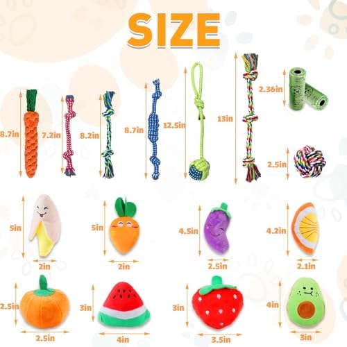 MRSOHRET Puppy Chew Toys for Teething, Dog Toys for Aggressive Chewers