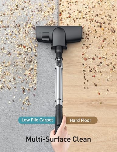 Aspiron Canister Vacuum, Upgraded 1600W Bagless Canister Vacuum Cleaner | Auto Cord Rewind, H13 HEPA Filter, 4Qt Large Capacity, 5 Tools for Hard Floors, Carpet, Pet, Upholstery, Tiles, Navy