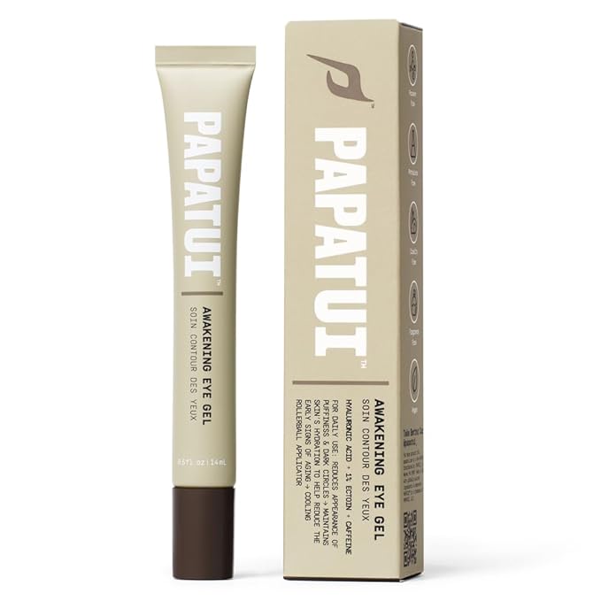 PAPATUI by Dwayne Johnson Awakening Eye Gel for Men | Cooling Rollerball Applicator | Reduce Puffiness, Brighten Dark Circles, and Hydrate Tired Under-Eyes | Made with Hyaluronic Acid | 0.5oz