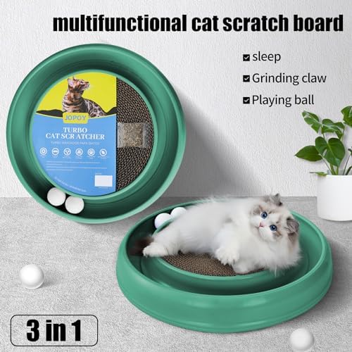 Cat Scratcher Toy Ball Track (Green)