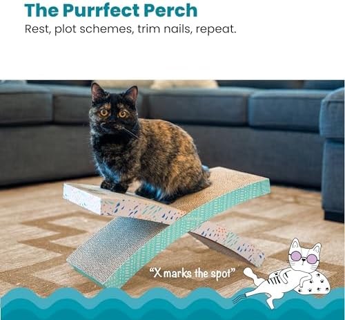 Catstages Easy Life Hammock Cat Lounger & Scratcher with Catnip, 21" x 9.5"