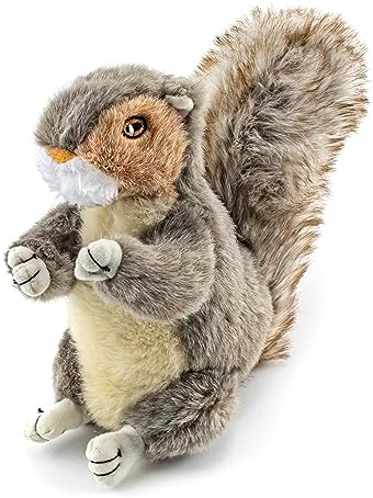 RUFFIN' IT Woodlands, Plush Squirrel, 8 in Squeaky Soft Stuffed, Dog Toy