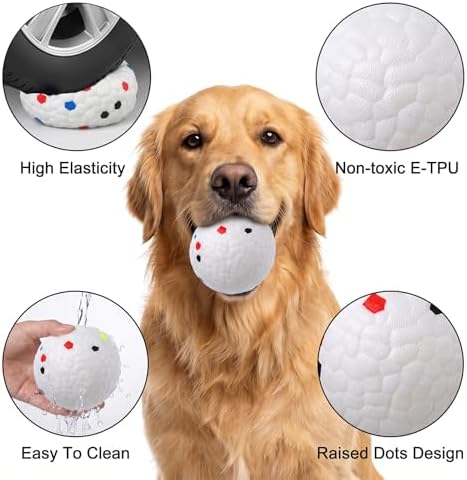 12 PCS Balls for Dogs, 2.4" Indestructible Dog Balls for Aggressive Chewers