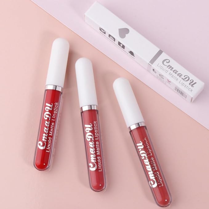 evpct 1Pcs Plum Purple Liquid Matte Lipstick Lipgloss Set for Women, labiales mate 24 horas originales matte larga duracion 24 Hour Lipstick Lip Stains Long Lasting Waterproof 24, 12#