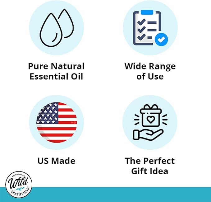 Wild Essentials Migraine Relief 100% Pure Essential Oil Synergy Blend 2 Pack 10ml, Formula for migraine Headaches, Pain, Congestion, stuffy Nose, Cold, Made in The USA