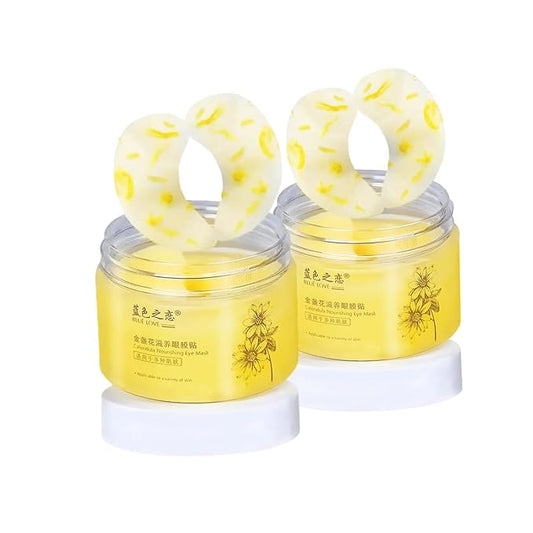 BLUE LOVE 80PCS Calendula Under Eye Patches - Rejuvenating Eye Mask for Reducing Puffiness, Dark Circles, and Wrinkles - Hydrating Treatment for Tired Eyes