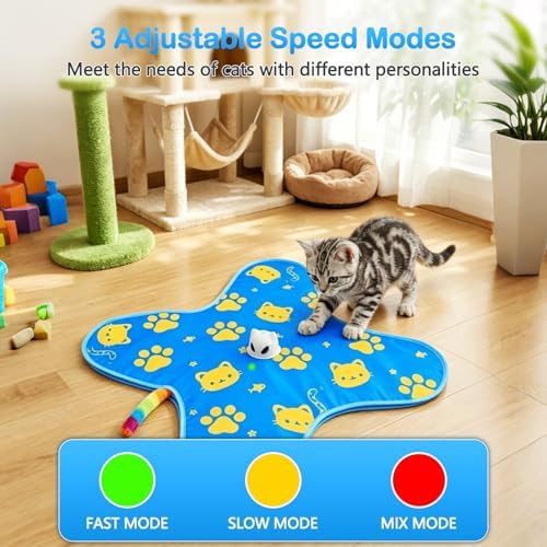 Interactive Cat Toys for Indoor Cats, Rechargeable Hide & Seek Toy