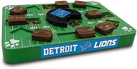 Pets First NFL Detroit Lions Puzzle Toy, Puzzle Treat Dog Toy, Interactive Dog Treat Toy, Dog Puzzle
