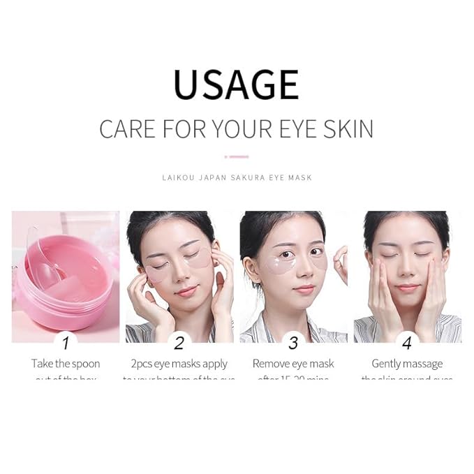 1 Box Sakura Eye Mask Soothing Lifting Firming Moisturizing Firming Eye Mask, 70g / 50 Pieces