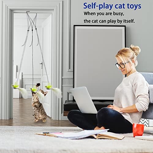 Hanging Cat Toy Bird Door Flying Kitten Play Indoor Interactive