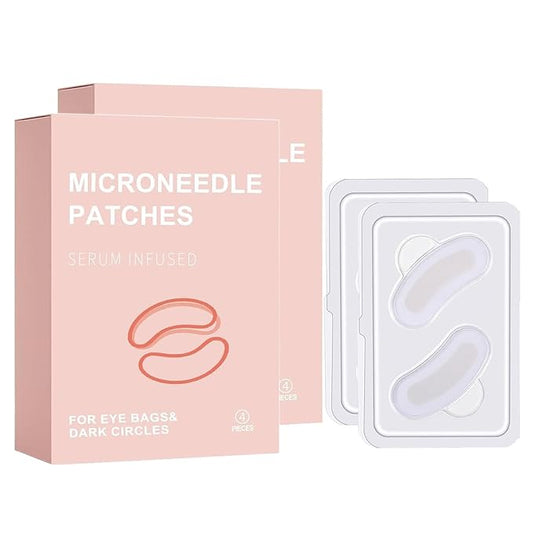 MicroGlow Under Eye Patches, for Dark Circles, Forehead Wrinkles & Smile Lines, Hydrogel Eye Mask (2 box)