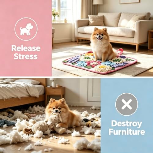 Snuffle Mat for Dogs, Slow Feeder Dog Puzzle Toy, Pet Enrichment Mat