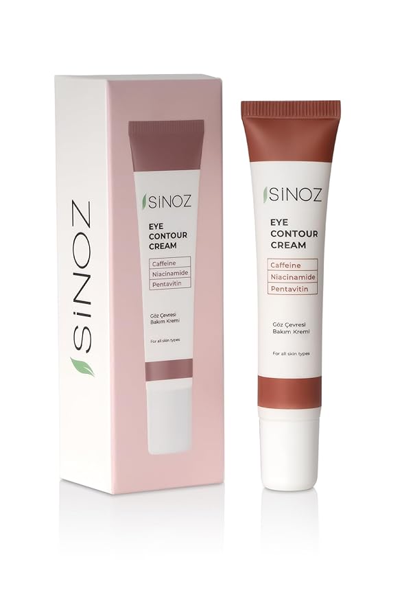 Sinoz Eye Contour Cream | Hydrating & Revitalizing Under Eye Treatment | Reduces Dark Circles, Puffiness & Fine Lines | Lightweight Formula | 0.51 Fl Oz (Pack of 1)