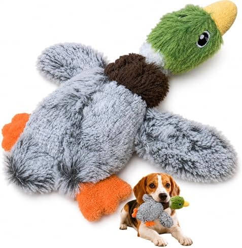 Duck Dog Toy Plush Squeaky Toy for Small and Medium Dogs, Soft Interactive Stuffed Animal for Indoor Play