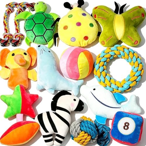 15 Pack Puppy Teething Chew Toys for Small Dogs, Dog Toy Bulk for Puppies