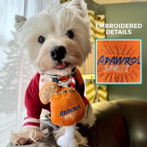 Haute Diggity Dog Apawrol Spritz Plush Dog Toy, Cocktail Parody Chew Toys
