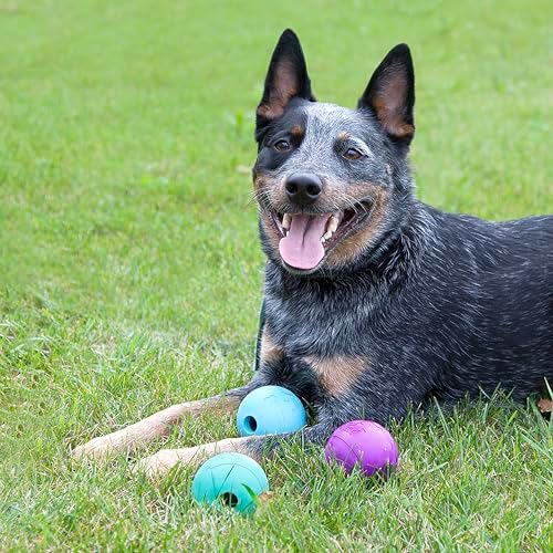 Chew King Fetch Balls Extremely Durable Natural Rubber Toy Pack of 3 - 3 inch Balls (CM-0263-CS01)