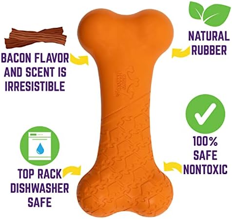 Chew King by Mammoth Bacon Flavor Rubber Bone