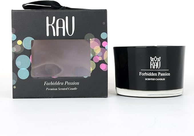 Scented Candles 85g – KAV Forbidden Passion Home Decor Natural Aromatherapy Premium Scent Candle for Home Women Men, Soy Wax and Essential Oils (Sandalwood)