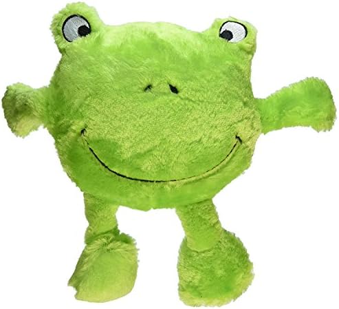ZippyPaws Brainey Squeaky Plush Dog Toy, Frog