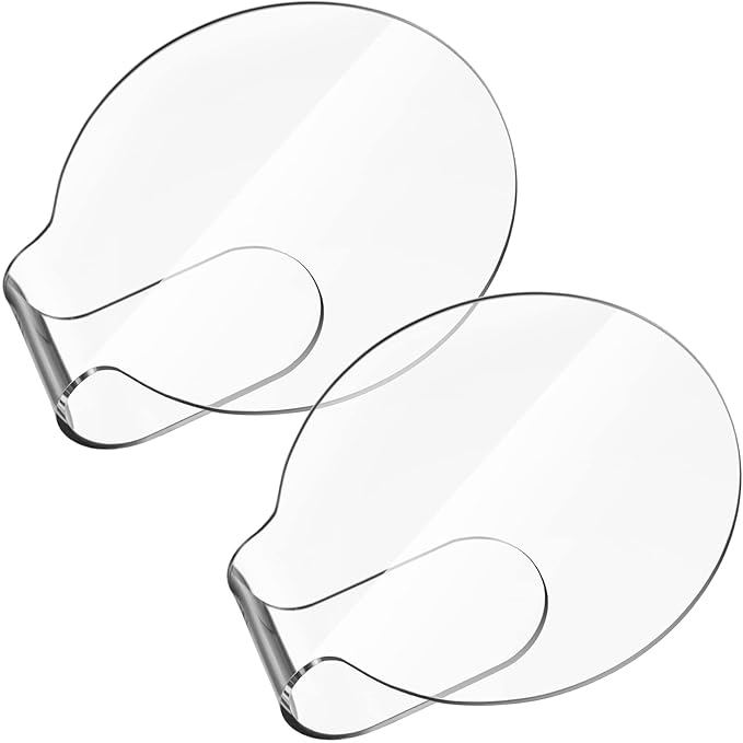 2 Pieces Makeup Mixing Palette Makeup Mixing Tray Acrylic Foundation Palette Clear Eyeshadow Hand Cosmetic Foundation Dish Handheld for Blending