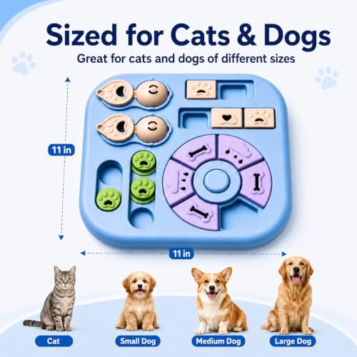 Dog Puzzle Toy, Interactive Treat Puzzle Feeder for Small and Medium Dogs