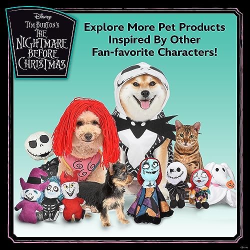 Disney for Pets Tim Burton's Nightmare Before Christmas: Trick-or-Treaters Shock, Barrel, Lock Plush Catnip w/Crinkle Cat Toy- 3PK | Halloween Cat Toys