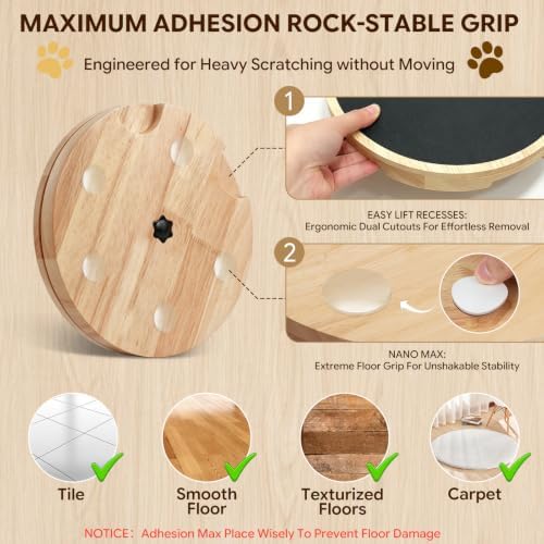 Dog Nail Scratch Board with Treat Box, Dog Scratch Pad for Nail File