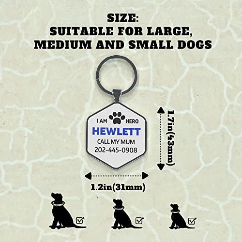 Dog Tags Personalized Pet ID Tags - QR Code Customize Dog Cat Tag - Pet Online Profile Display Pet Information