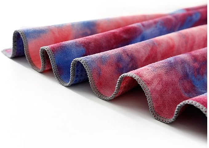 Yoga Towel for Yoga Mat, Non Slip Mat Cover for Hot Yoga, Washable Microfiber Light Weight (Purple-Pink)