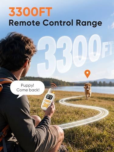 Dog Training Collar with 3300FT Remote, IP68 Waterproof, 3 Modes