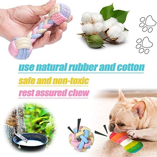 Puppy Chew Toys - Interactive Teething Dog Rope Toy & Balls for Small Dogs