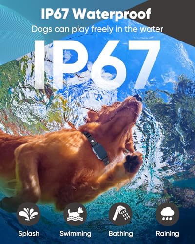 Remote Dog Training Collar, 3000FT Range, IP67 Waterproof, Rechargeable