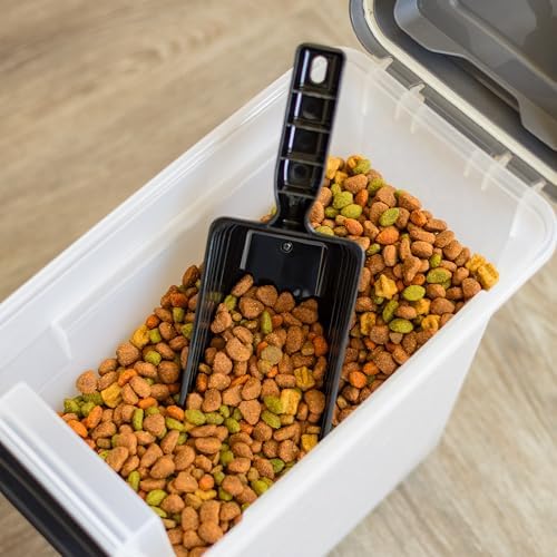 IRIS USA Dog Food Storage Container, Up to 13 lbs, Dark Gray, Made in USA
