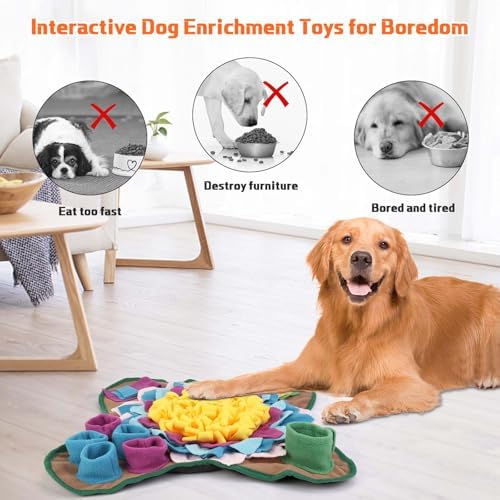 Yummy Sam Snuffle Mat for Small Medium Dogs Nose Smell Training, Grey