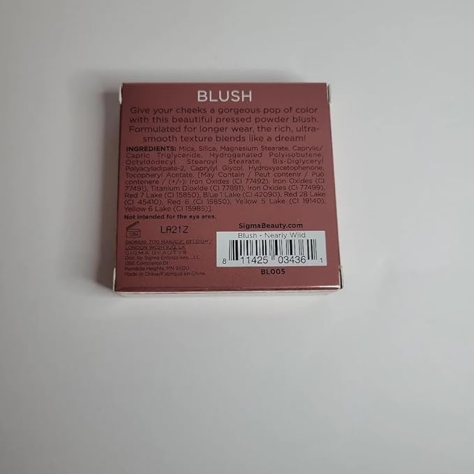 Sigma Beauty Pomegranate Pink Matte Blush Palette - Long Lasting Blush Pressed Powder - Gluten Free, Cruelty Free, Vegan Makeup Palette - Nearly Wild