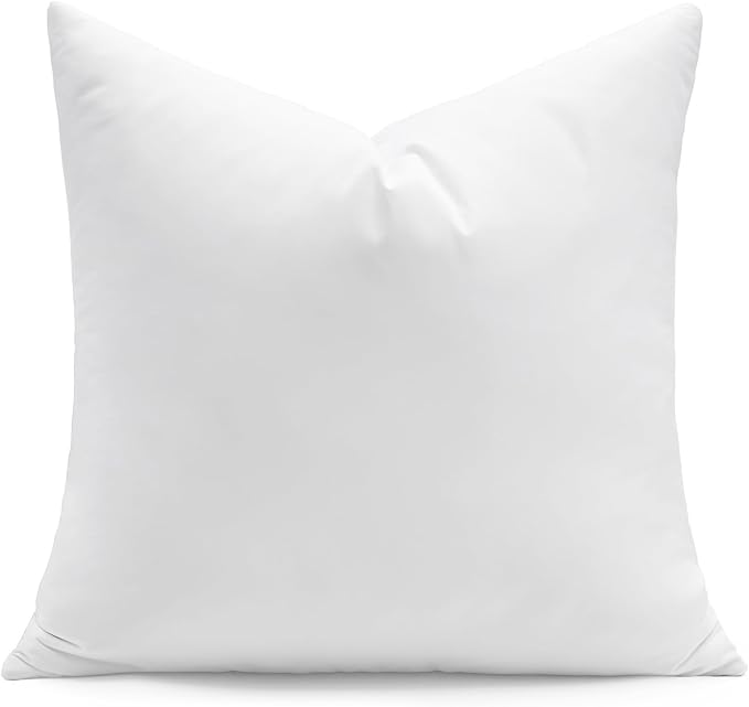 puredown® 18x18 Pillow Inserts, Feather Down Filled for Support, 1 Pack | Natural Feather Down, Choppable & Decorative, Down-Proof Cover, Throw Pillow Insert for Couch, Chairs, Bed, Sofa, Office