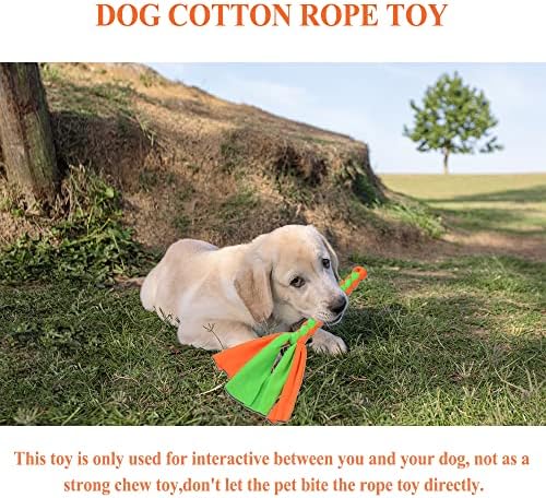 ASOCEA 3 Pack Dog Rope Toys Flirt Pole Replacement for Small Medium Dogs