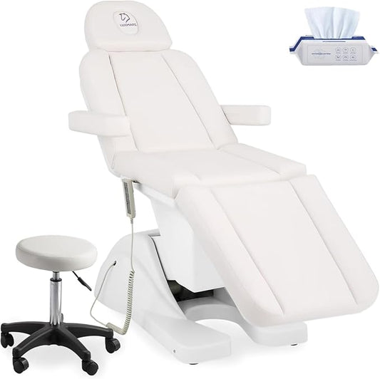 Electric Tattoo Chair with 3 Motors for Esthetician, Height Adjustable Facial Bed for Client, 660Lbs Capacity Facial Massage Bed for Beauty Spa