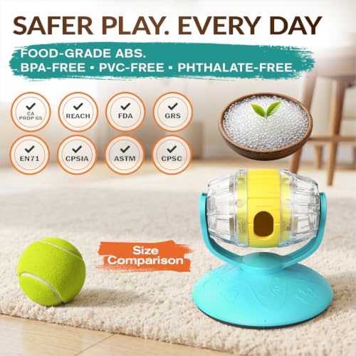 KADTC 2-in-1 Interactive Treat-Dispensing Ball Dog Puzzle & Enrichment Toy