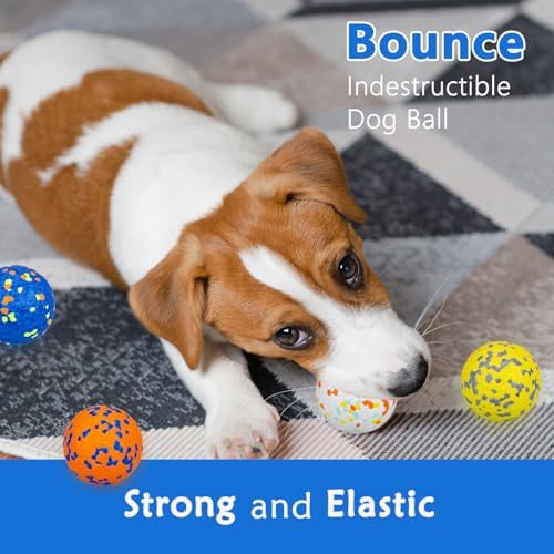 Dog Ball Toys Dog Tennis Ball for Aggressive Chewers Indestructible Bouncy Lightweight Water Toy Fetch Ball for Large Medium and Small Dog