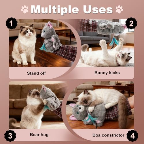 oyeftp Cat Toys, Cat Wrestling Glove, Cat Wrestling Puppet, Hand Puppets with Tough Padding for Safe and Fun Interactive Toys for Cats and Dogs