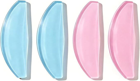 Lash Lift Shields – Washable and Reusable Korean Super Sticky Flat Pads for Eyelash Perm, No.1 Lash Lift Softening Shields for Women Beauty, Pink (1 Pair Pink + 1 Pairs Blue)