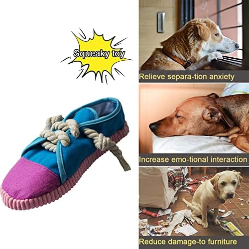 Dog Chew Toys,Creative Shoes Shape Squeaky Toy, Durable and Safe Dog Playing Toy Funny Shoes Sound Toy for Small and Medium Pets