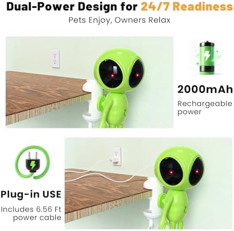 Automatic Cat Laser Toy, 2-in-1 Interactive Cat Toy with Dual Laser & Catnip UFO Teaser, Motion Activated, 5 Laser Patterns, 4 Play Modes, Adjustable Clip Design for Indoor Cats