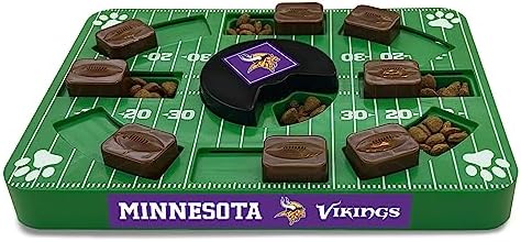 Pets First NFL Minnesota Vikings Puzzle, Interactive Dog Treat Puzzle Toy