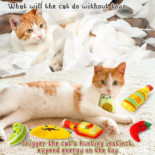L1rabe Mexican Catnip Stuffed Toys for Cats, for Kitty Lover